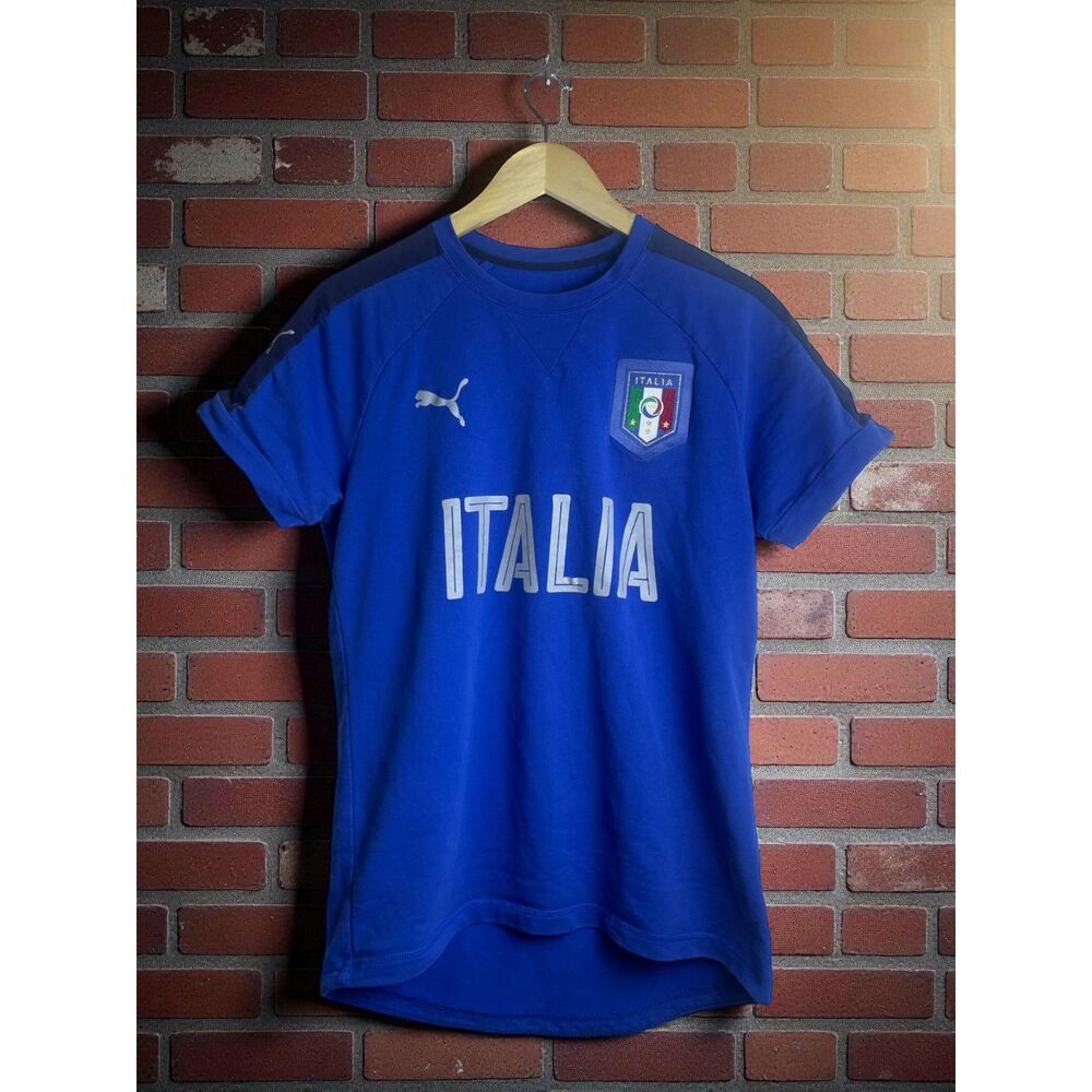 Puma Italia Blue Training Tee – Blue – Size Medium